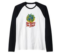 No Farms No Food Blueberry Lover Farm Design Raglan Baseball Tee