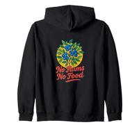 No Farms No Food Blueberry Lover Farm Design Zip Hoodie