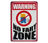 no fart zone warning sign metal tin sign Bar Cafe Garage Wall Decor Retro vintage 7.87 X 11.8 inch