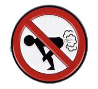 No Farting Fart Farts Not Allowed Crossed Out Poop Toilet Bathroom Humor Stick Figure Office Joke Funny Joke 1.2" Enamel Pin Badge
