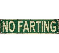 No Farting Metal Tin Sign 4x16 in Vintage Plaque Decor For Home Restaurant Bar Cafe Garage Decor Unique Gift for Humor Lovers