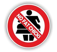 No fat chicks Car Sticker with the Shocker Hand Sticker Bomb JDM Tuning OEM DUB Decal Bombing Fun