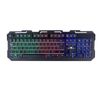 No Fear Azerty Gaming Keyboard - RGB Lighting - USB Wired - 104 Keys - Multimedia Keys - Compact Size - Plug and Play - for Windows and Laptop