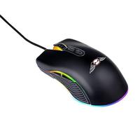 No Fear Gaming Mouse - 7200 dpi - RGB Mouse with LED Lighting - 1.5 m Cable - USB 2.0 Connection - Black