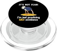 No Fear, It's Training to Avoid Idiots - Ostrich PopSockets PopGrip for MagSafe