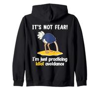 No Fear, It's Training to Avoid Idiots - Ostrich Zip Hoodie