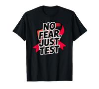 No Fear Just Test HIV Awareness Red Ribbon T-Shirt