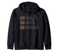 No Fear No Limits No Excuses Zip Hoodie