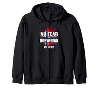 NO FEAR THE Norwegian IS HERE Norwegian Pride Zip Hoodie