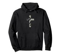 No Fear With Faith Life Is Scary Without Jesus Christian Pullover Hoodie, Adult Unisex, Black, S
