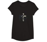 No Fear with Faith Life is Scary Without Jesus Christian T-Shirt, Girls, Black, Small