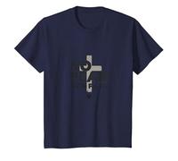 No Fear with Faith Life is Scary Without Jesus Christian T-Shirt, Kids, Navy, 2 Years