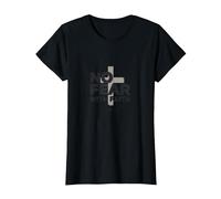 No Fear with Faith Life is Scary Without Jesus Christian T-Shirt, Women, Black, XS