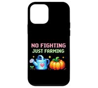 No Fighting Just Farming Cozy Gamer Pixel Garden Pumpkin Case for iPhone 12 mini