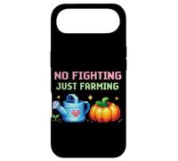 No Fighting Just Farming Cozy Gamer Pixel Garden Pumpkin Case for iPhone Air