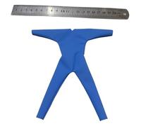 [NO Figure] 1/12 Male Soldier Clothes Jumpsuit Model for 6''MUFF Toys ADAM (Blue PU Leather)