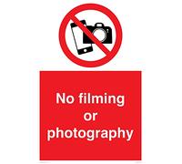 No filming or photography Sign - 400x600mm - A2P