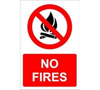 No fires - 3mm Aluminium sign (800mm x 600mm)