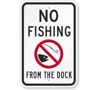 No Fishing from The Docks Sign Safety 8x12 Tin Metal Signs Road Street Sign Outdoor Decor Caution Signs
