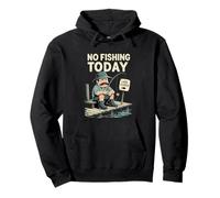 No Fishing Today Funny Fisherman Fish lovers Angling Joke Pullover Hoodie