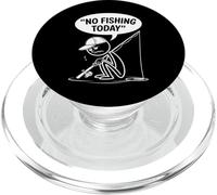 No Fishing Today Funny Stick Figure Cartoon Design PopSockets PopGrip for MagSafe