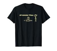 No Fishing Today Minimalist Sad Angler Design T-Shirt