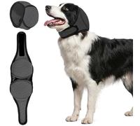No Flap Ear Wraps for Dogs, Dog Ear Muffs Noise Protection, No Shake Ear Wrap for Hematoma Prevention Drying & Anxiety Relief Dog Ear Cover, Elastic Waterproof Ear Muffs with Soundproof Sponge(M)