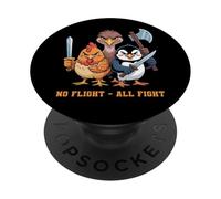 No Flight - All Fight Fun Bird Psychology Joke PopSockets Adhesive PopGrip