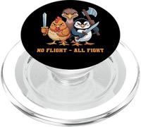No Flight - All Fight Fun Bird Psychology Joke PopSockets PopGrip for MagSafe