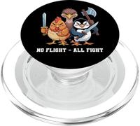 No Flight - All Fight Fun Bird Psychology Joke PopSockets PopGrip for MagSafe