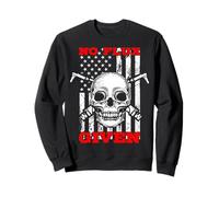 No Flux Given American Flag Skull Metal Welder Welding Sweatshirt