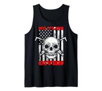 No Flux Given American Flag Skull Metal Welder Welding Tank Top