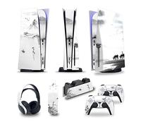 No Foaming Bubble Free 03677 For PS5 Console Disc Edition & Digital Edition Sticker Vinyl Decal Cover For Ps5 Controller & Charging Station & Headset & Media Remote(Disc Version)