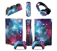 No Foaming Bubble Free For PS5 Console Disc Edition & Digital Edition Sticker Vinyl Decal Cover For Ps5 Controller & Charging Station & Headset & Media Remote 01047(Digital Edition)