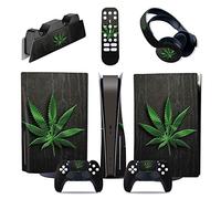 No Foaming Bubble Free For PS5 Console Disc Edition & Digital Edition Sticker Vinyl Decal Cover For Ps5 Controller & Charging Station & Headset & Media Remote 10235(Digital Edition)