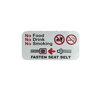 No Food No Drink Just Belt Up Taxi Window Sticker