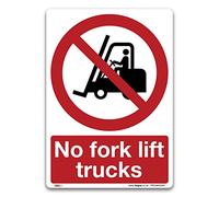 No fork lift trucks Sign - A5 Self-adhesive Vinyl Sticker - Prohibition Safety Information