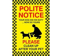 No Fouling Dog Sign 200mm x 300mm - Rigid Plastic or Self-Adhesive Vinyl Options (DF.09F)