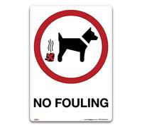 No fouling Dog Sign - Self-adhesive Vinyl Sticker - Prohibition Keep Clean Safety Information (A4-297 x 210mm)