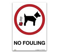 No fouling Sign - A5 1mm Rigid Plastic Sign - Prohibition Safety Information