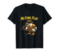 No Fowl Play Detective Goose Country Farm Pun T-Shirt
