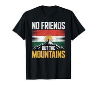 No Friends But The Mountains Kurdistan Flag Kurdish Pride T-Shirt