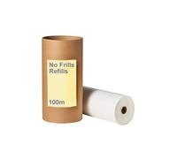 No Frills Refills Nappy Bin Liners - Compatible with Twist & Click Nappy Bin Systems - for Tommee Tippee, Closer to Nature, Diaper Genie - Disposable Diaper Trash Bags 100m roll