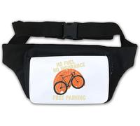 No Fuel No Insurance Free Parking Bike Graphic Waist Bag Fanny Pack White