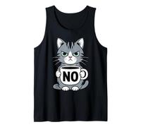 No Funny Grumpy Coffee Cat Lover Humor Tank Top