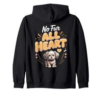 No Fur All Heart Chinese Crested Crestie Owner Zip Hoodie