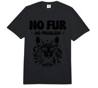 No Fur No Problem Sphynx Cat Lover Comfort Colors Adult Heavyweight T-Shirt