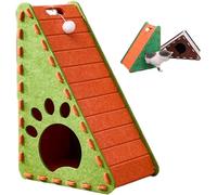 No-Furniture-Damage Cat Scratching Post for Indoor Cats - 2025 Upgraded L-Shaped Mellowkin Felt Scratcher with Catnip, Anti-Anxiety Design, Silent & No Mess (Green Orange A)