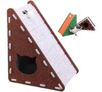 No-Furniture-Damage Cat Scratching Post for Indoor Cats - 2025 Upgraded L-Shaped Mellowkin Felt Scratcher with Catnip, Anti-Anxiety Design, Silent & No Mess (Brown Rice)