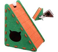 No-Furniture-Damage Cat Scratching Post for Indoor Cats - 2025 Upgraded L-Shaped Mellowkin Felt Scratcher with Catnip, Anti-Anxiety Design, Silent & No Mess (Green Orange B)